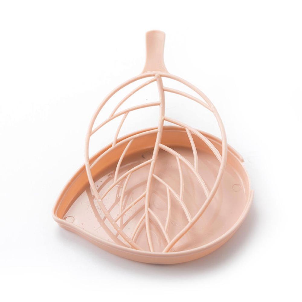 1PC Leaf Double Drain Soap Box No Punching Toilet Bathroom Laundry Soap Counter Shelf Soap Box Rack