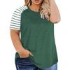 Women Plus Size Short Sleeve T‑Shirt Crew Neck Loose Fit Casual Summer Tops For XL‑4XL