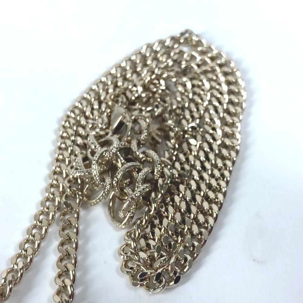 CHANEL 22C CC CC Mark Rhinestone Lipstick Long Necklace Chain Necklace Unused