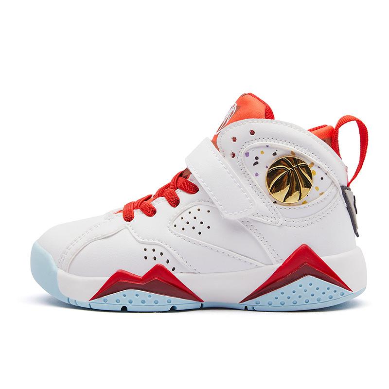 Children's Basketball Shoes Leather Waterproof Boys' Sneakers Fall and Winter Middle and Large Children's Outdoor Running Shoes