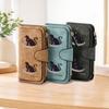 Magic Cat Moon Long Zipper Wallet, Large Capacity Card Holder, Unisex Clutch Bag, Fashionable Zipper Coin Purse, Suitable for Daily Use, A Great Gift