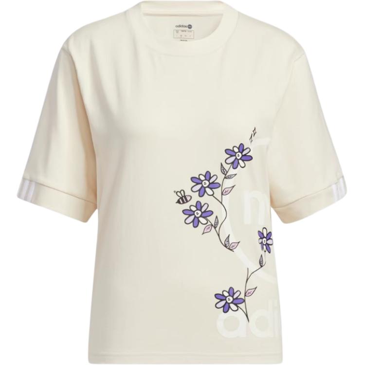 Adidas Neo T Shirt Women s Ecru HS6808 A/M