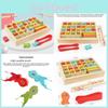 Educational Wooden Fishing Game For Children With Magnetic Fish Learning Puzzle For Kids