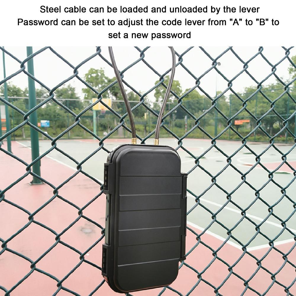 Waterproof Security Case With Removable Chain Safe Box Portable Combination Key Lock Box Beach