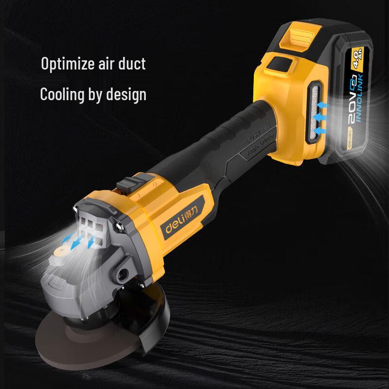 Deli 20V Cordless Brushless Angle Grinder CN plug (adapter included)