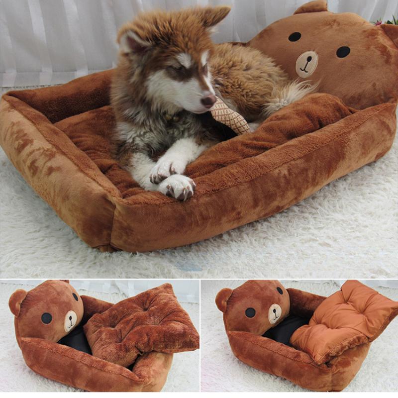Removable and Washable Teddy Cartoon Pet Nest Pet Supplies Large Dog Gold Fur Dog Bed Dog Mat Loose and Comfortable Touch Pet Supplies Comfortable Mat