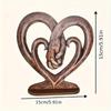 Prezent na Walentynki Serce Trzymające Się Za Ręce Rzeźba Sztuka Drewniana Wisząca Na Ścianie Płaskie Serce Trzymające Się Za Ręce Miłość Na Zawsze
