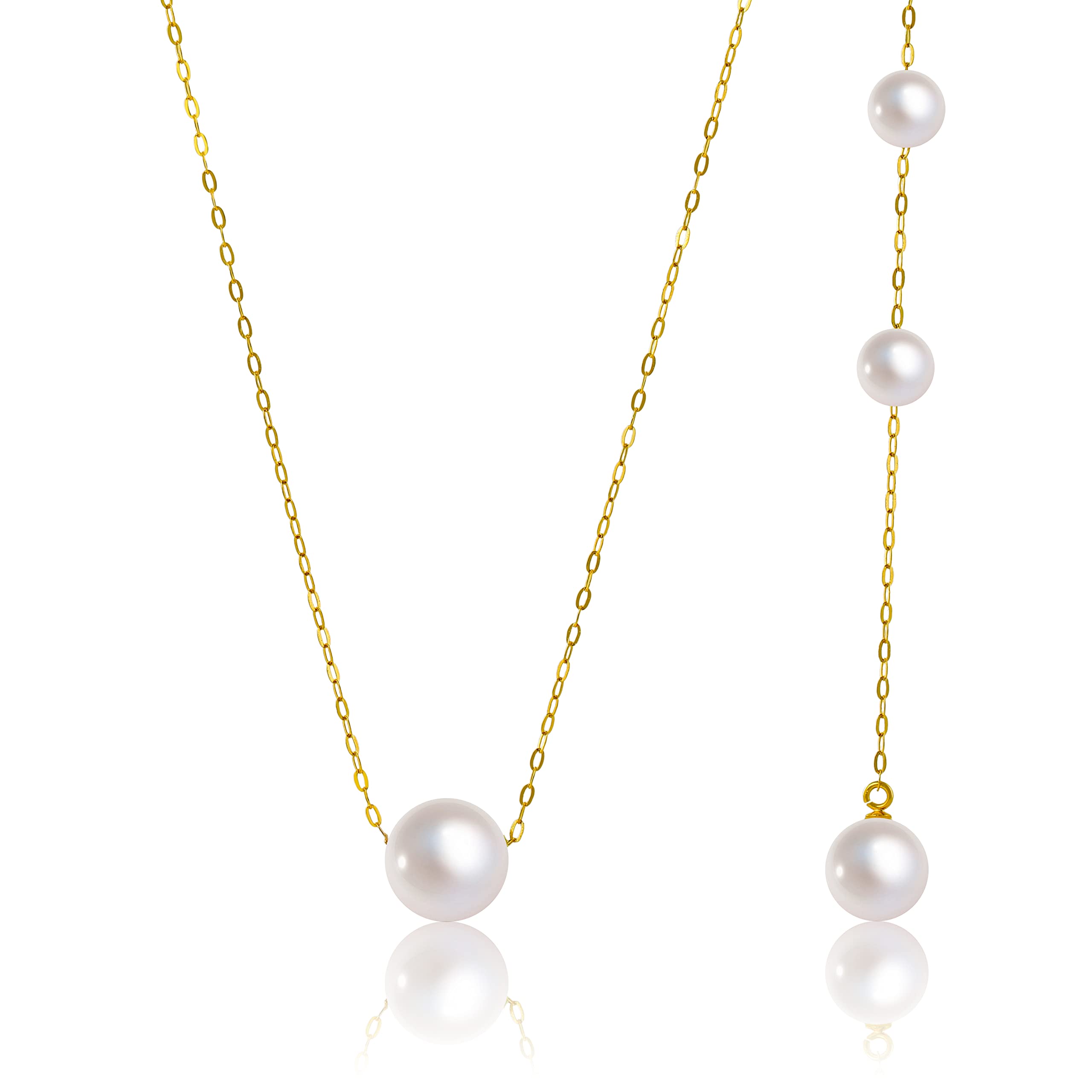 

Akoya Pearl Pendant Necklace Free Size [PURÉZZA] Women s 8.5mm (Yellow Gold)
