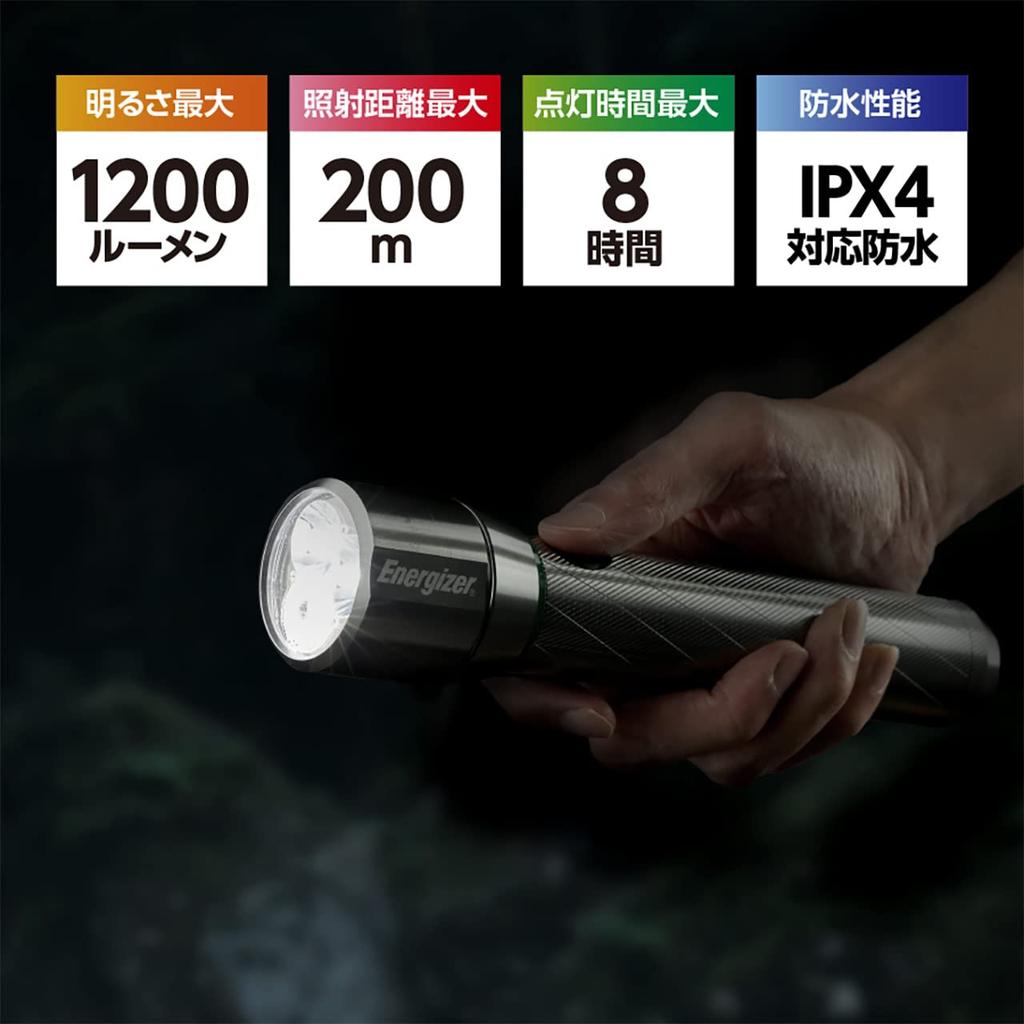 Energizer LED Light, Rechargeable Metal Light with Power for Mobile Devices (Maximum 1200lm Brightness / Up to 8 Hours of Run Time) PMHRL71