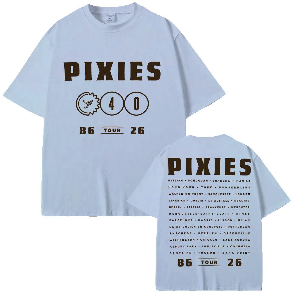 Trendy discount Pixies Grafisch T-shirt Stardust 2026 Wereldtournee Dagelijkse Kleding Print T-shirts Streetwear Dames Heren Casual Tops Zomer Katoenen T-shirt M