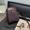 Hot-Selling Phone Bag for Women 2025 New Genuine Leather Vintage Single Shoulder Crossbody Small Square Bag