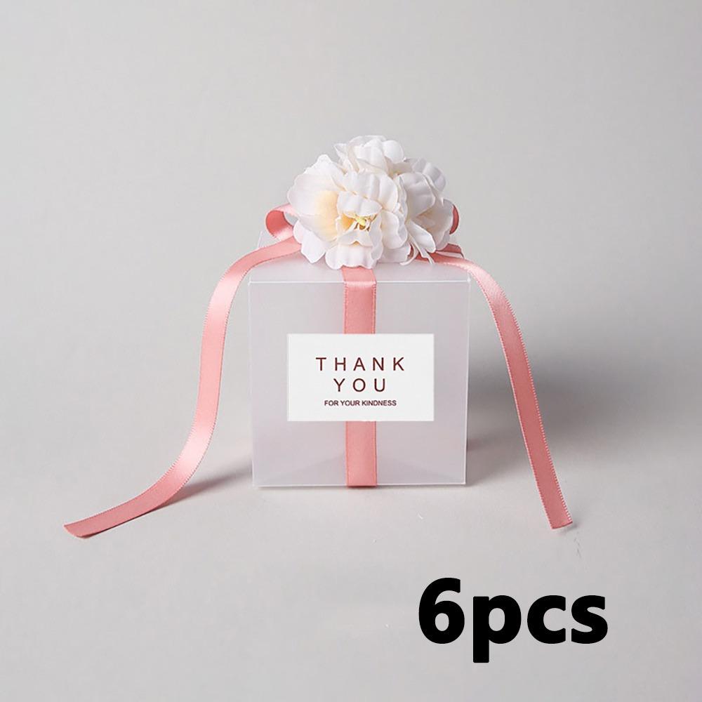

6 шт. Прозрачные романтические свадебные коробки для конфет, креативные свадебные сувениры, квадратные свадебные коробки для конфет, деловые принадлежности, упаковочная коробка, свадебное украшение 6pcs