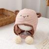 Warm Plush Baby Beanie Lamb Design Earflap Cap Comfort Kids Knit Hat  Kids