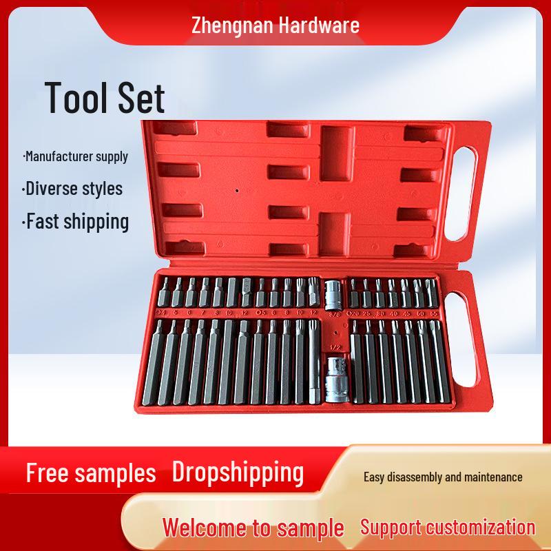 

Zhengnan Набор торцевых головок со звездообразным профилем и шестигранных инструментов, 40 шт.