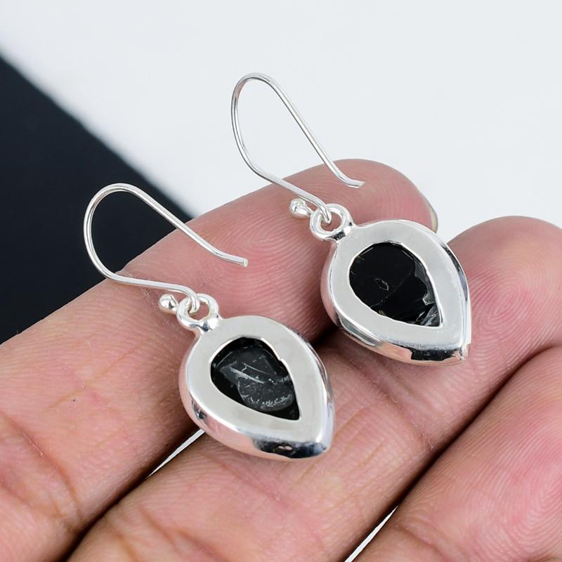 Natur Australischer Triplet Opal Edelstein Ohrringe, 925 Sterlingsilber Ohrring, Handgefertigter Boho Silberschmuck Hängeohrringe, Hochzeitsgeschenk