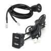4 6 Pin Dual USB Dashboard Mount Panel Extension Shielded Truck Motorcycle Cable Head Car Player Unit Adapter Android Radio A3S9