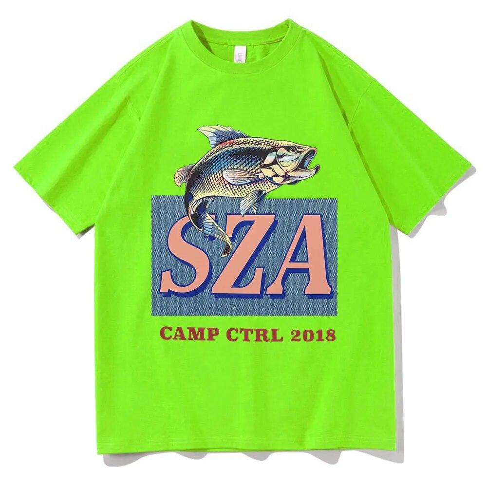 SZA Camp Ctrl 2018 Grafické tričko Módní styl Hip Hop Volná trička Krátký rukáv Bavlna Běžné Unisex Dámské Tričko Streetwear