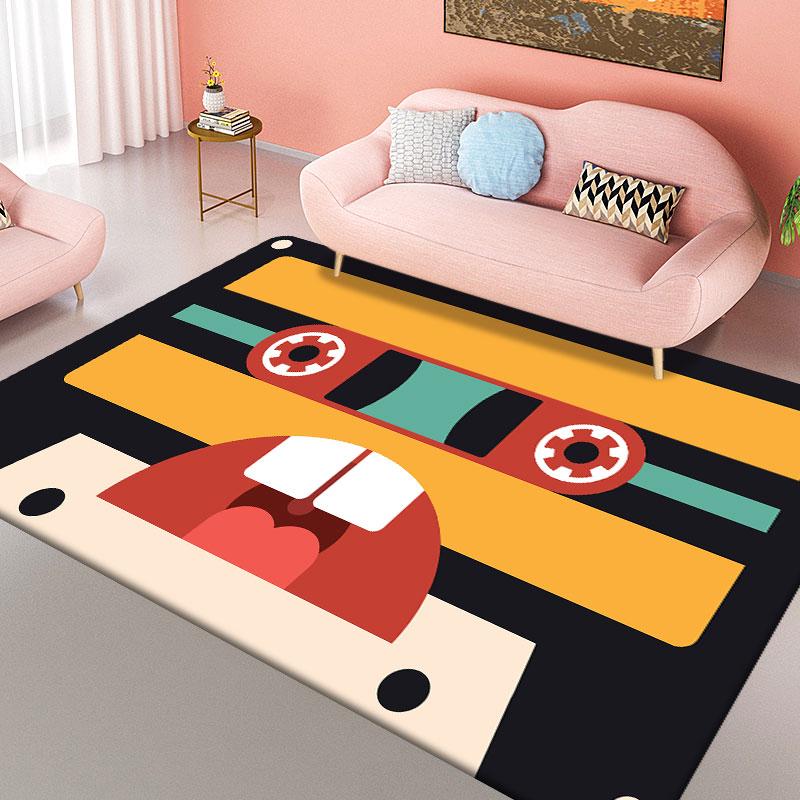 Cartoon kazetový koberec Obývací pokoj Ložnice Koberec Podložka Květinový Neklouzavý Koberec Home Decor Area