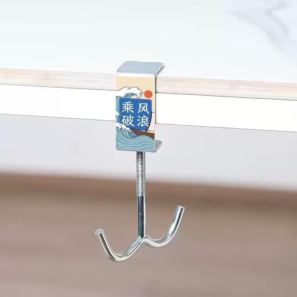 Adjustable Desk-Side Backpack Hook – No Punching Needed.