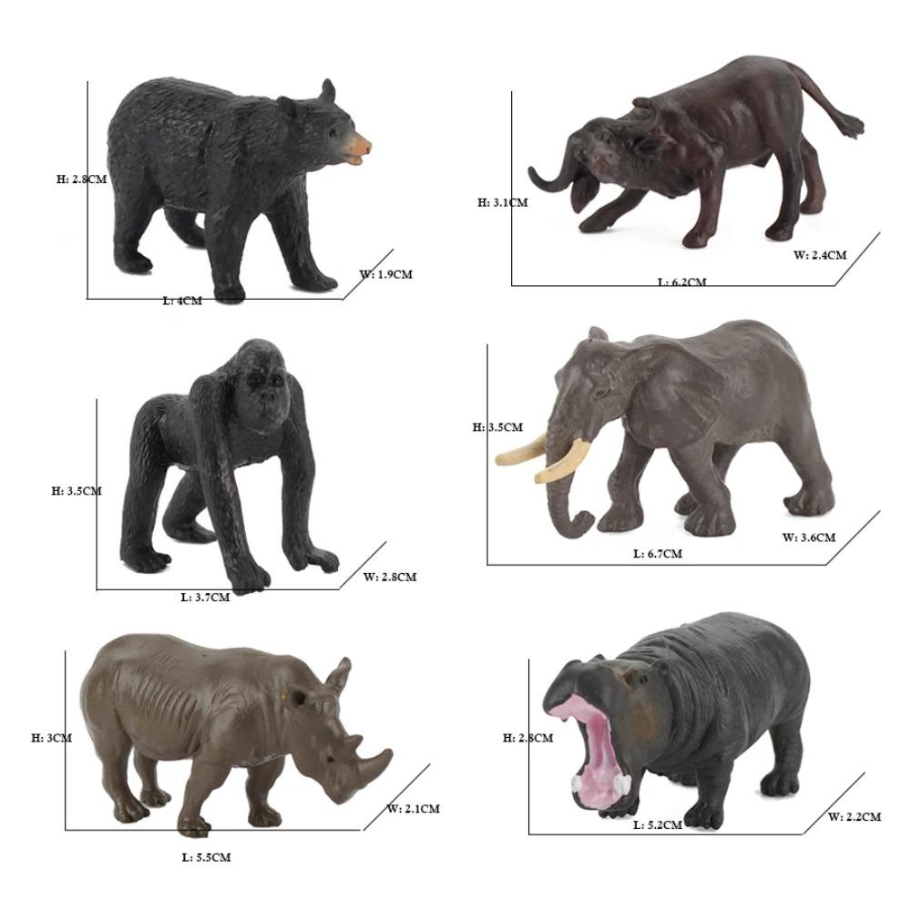 Simulation Plastic Animal Figurines Collection - Marine, Land & Insect Animals Miniature Set Toy for Kids Gift Playset Model