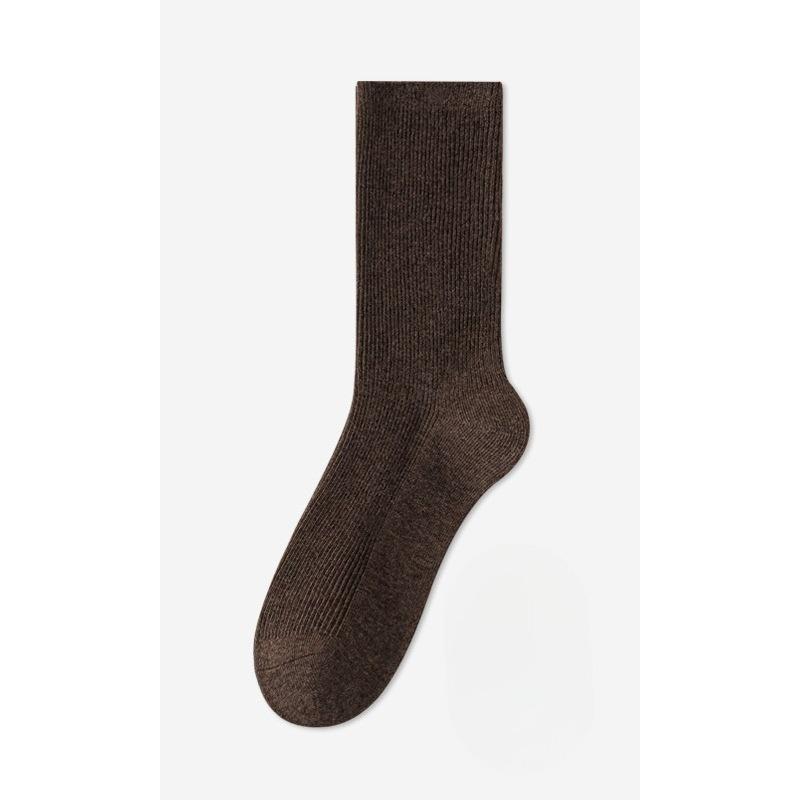 Pure Cotton Socks, Women's Spring and Autumn Mid-calf Socks, Breathable, Sweat-absorbing, Odor-proof Socks, Anti-pilling Pile Socks