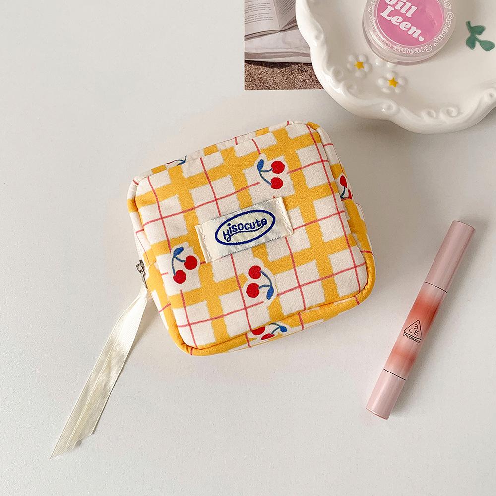 Mini-Damenbinden, Reise-Kopfhörer-Münzen-Aufbewahrungstasche, Beutel, Ausweis, Kreditkartenhalter, Kawai Cartoon, Kosmetik-Kulturbeutel, Organizer-Tasche