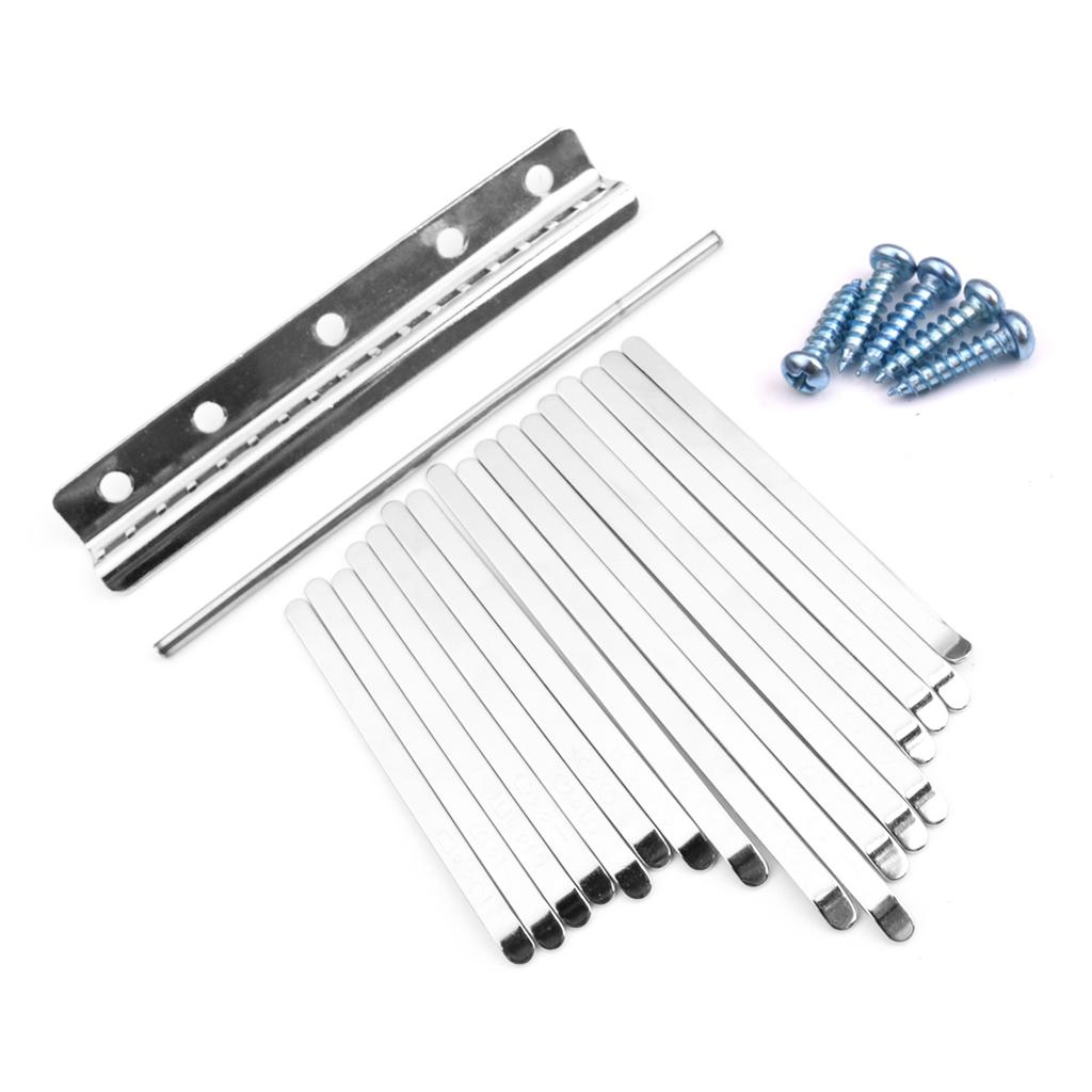 Thumb Piano 17 Keys with Tune Hammer Pillow Wood and Screws Acrylic Cute Rhino Head Shape Musical