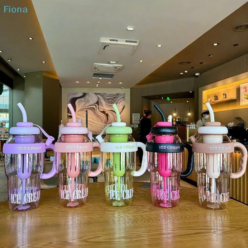 1300ml Large Water Bottle with Straw & Handle,Leakproof Sports Water Cup with Fruit Infuser,Plastic Water Jug for Gym,Office