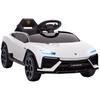 Kinder Elektroauto Elektrofahrzeug Lamborghini 12V Fernbedienung 2.4G und 2 Motoren max. Geschwindigkeit 4 km/h weiß