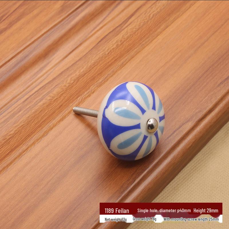 Modern Pastoral Pumpkin Ceramic Cabinet Handle for Kitchen and Drawer