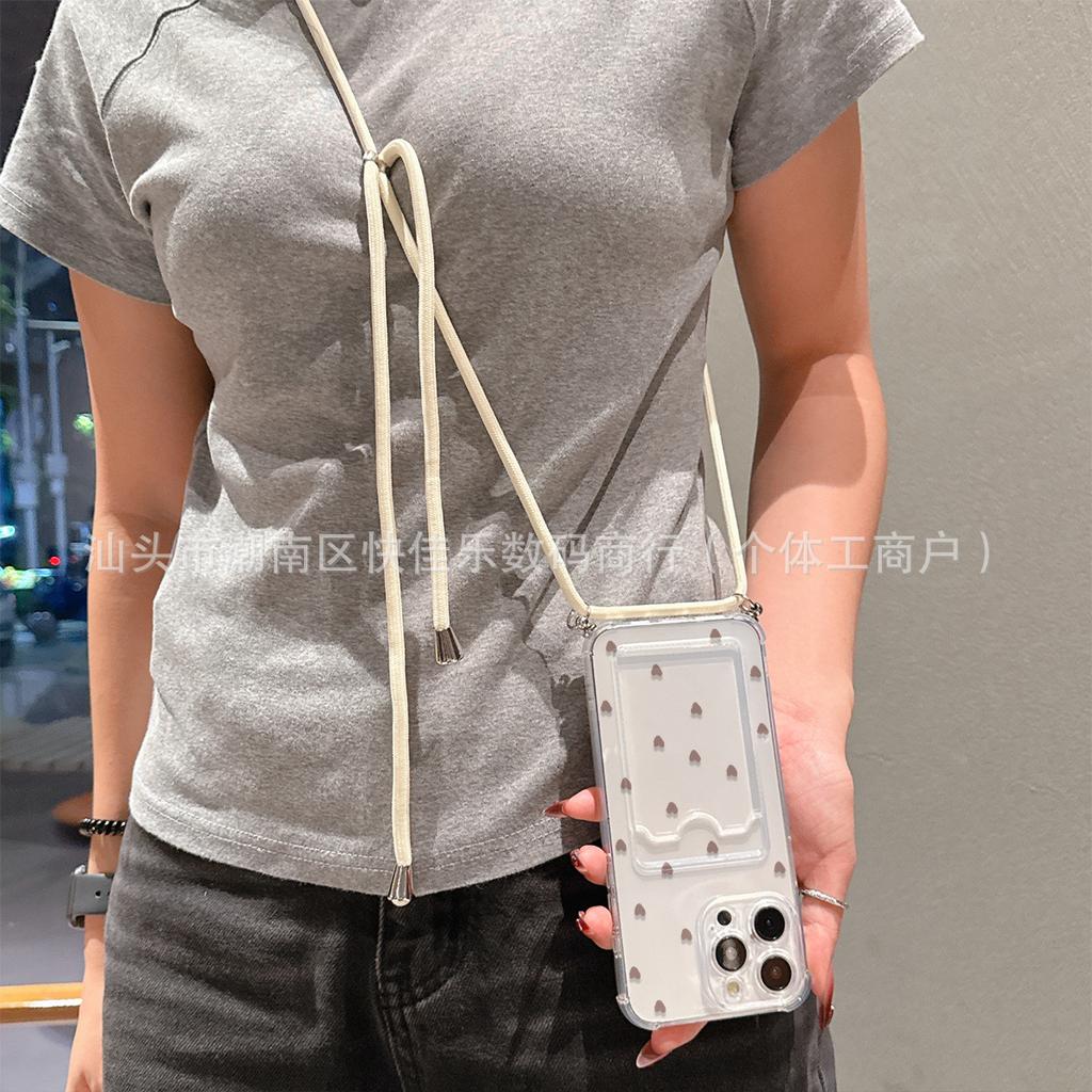 Strap Mobile Phone Case iPhone13 Messenger Lanyard XS Anti-drop XR Apple 11/12 Soft 14/15/16/17 Simple