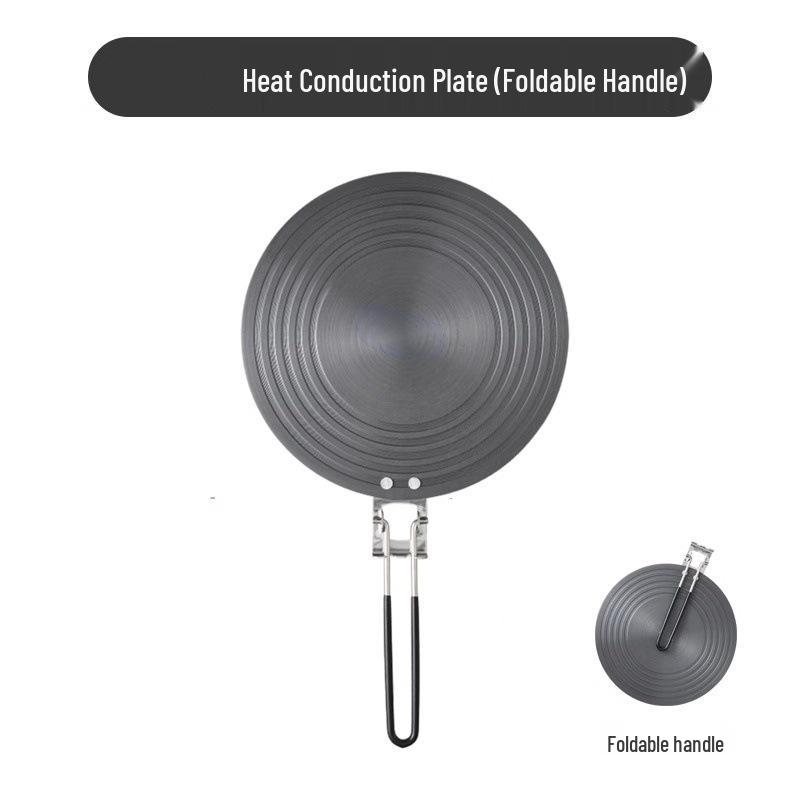 Removable Enamel Heat Conduction Plate: Prevents Pot Bottom Burn on Coal Gas Stoves and Offers Defrosting and Insulation.