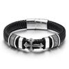 Leather Handwoven Bracelet Leather Braided Cross Men 'S Leather Bracelet Retro Trend