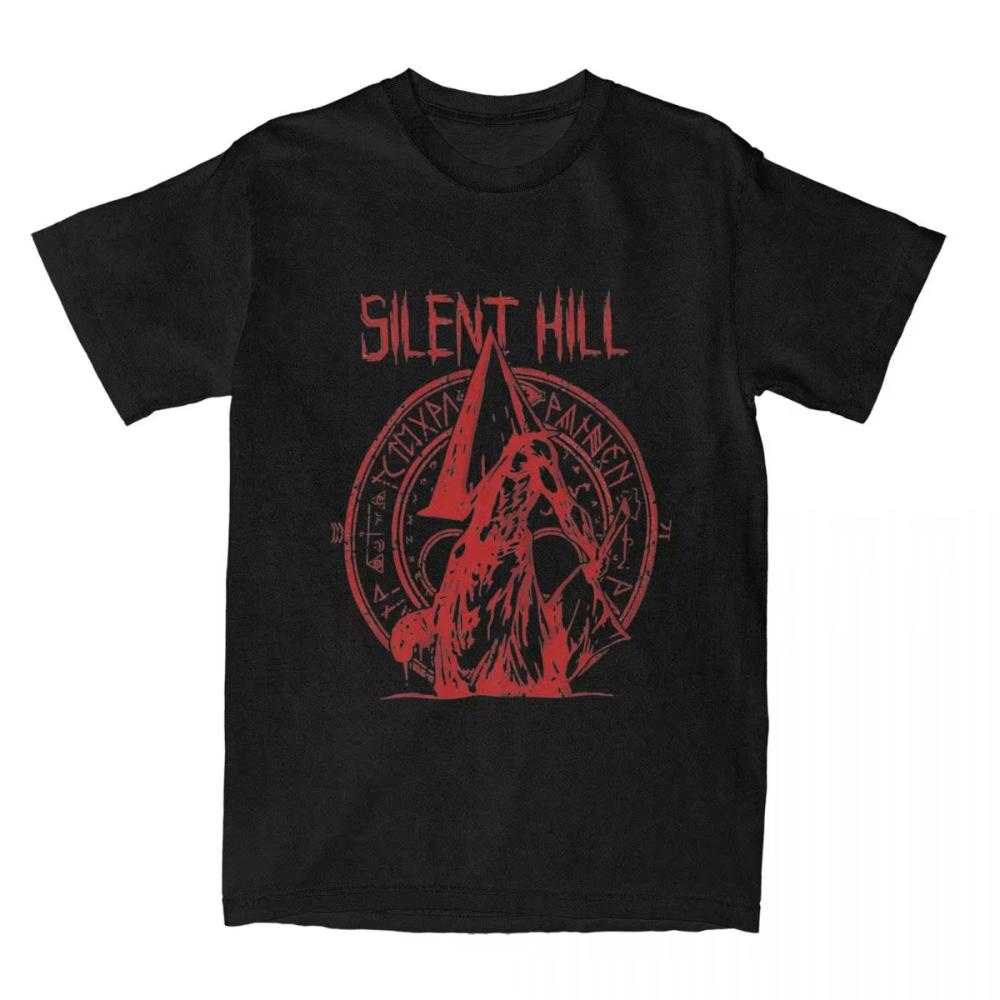 Funny Pyramid Head The Order Silent Hill Printed T Shirt Unisex Womens Pure Cotton Tees Shirt Classic Clothing Fashion Tshirt 2XL
