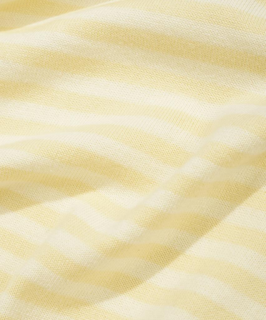 COVERNAT WOMAN Striped V-Neck Knit Yellow