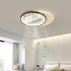 Square Round Leaf Less Fan Light Full Spectrum LED Bright Eye Protection Ceiling Light 180 Degree Blowing Cool and Silent