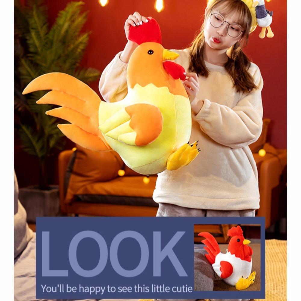 Stuffed Chicken Plush Toy Soft Chick Stuffed Dolls Animal Doll Chick Soft Pillow  Birthday Gift