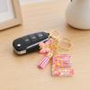 Heart Keyring Keychain Pendant Epoxy Resin Pink 10.7 Cm/4.21 In 1 Pc