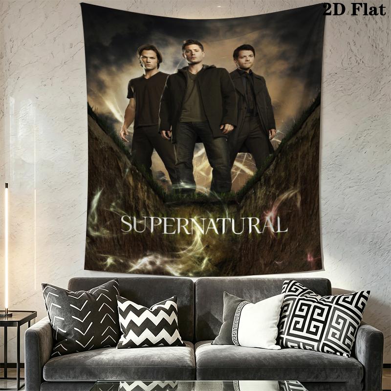 supernatural Wall Tapestry Aesthetic Wall Hanging Printed Fabric Blanket Decorative Tapestries for Bedroom Living Room Home Decor