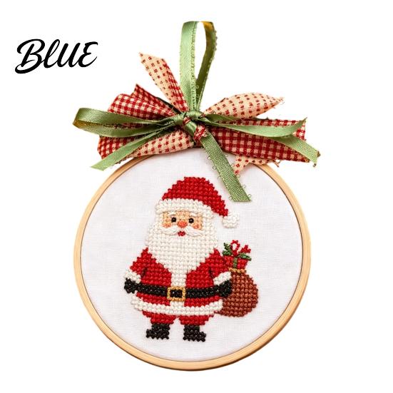 Handmade Craft Gift for Adults Christmas Embroidery Ornament DIY Kit, Beginner-Friendly Stitching Set with Healing Experience All Tools, Wall Hanging