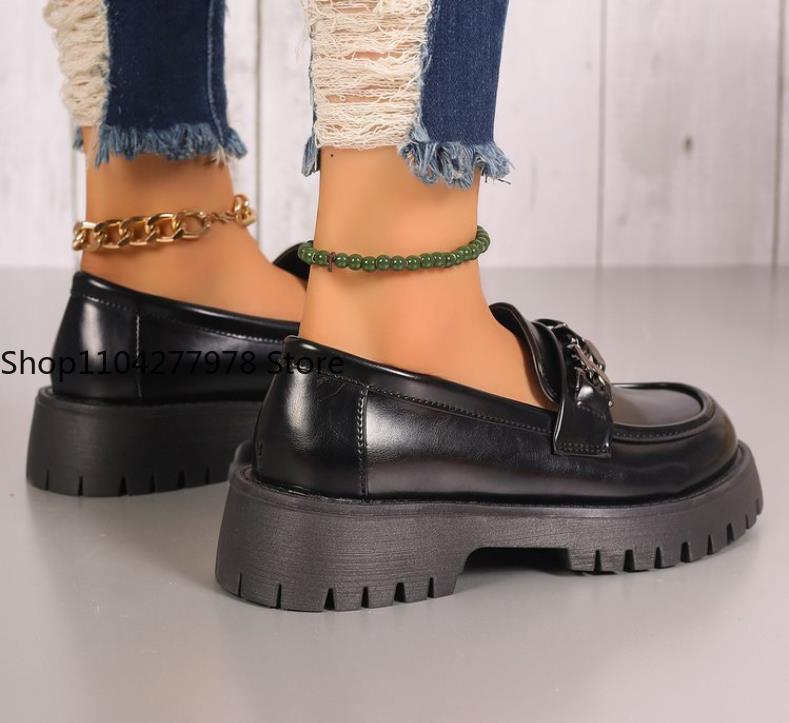 Fashion 2025 Women's Loafers  Spring British Style Slip On Platform Mary Jane Shoes Woman Japanese Jk Uniform Lolita Shoes Plus Size 43