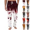 Pánské volné kalhoty na doma i ven s halloweenským potiskem, kapsami, stahovací šňůrkou v pase, volným střihem a měkkou látkou.