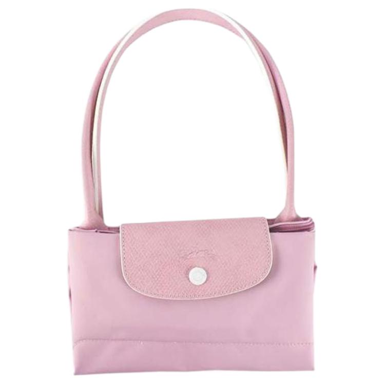 New LONGCHAMP Le Pliage Polyamide Canvas Fabric Canvas Bag Dumpling Bag One Shoulder Handbag Medium Size Women's Pink 2605619P36