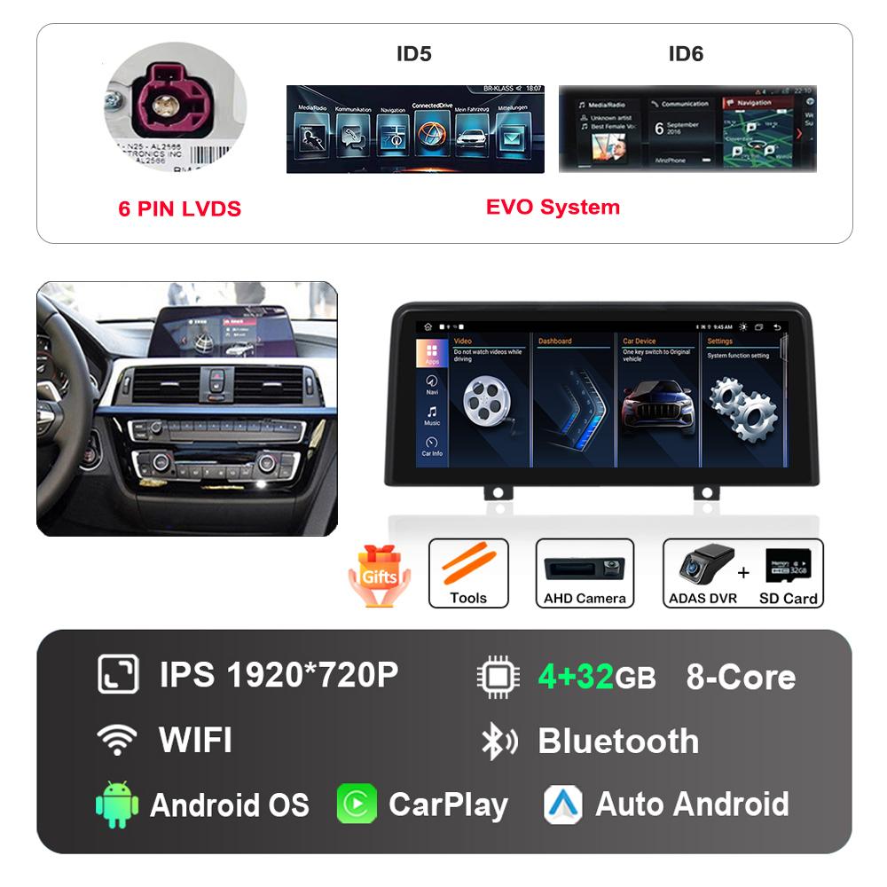 12.3 Inch 1920*720P for BMW 3 4 Series F30 F31 F32 F33 F34 F36 NBT EVO System Android Car Radio Multimedia Player DSP 4G WiFi