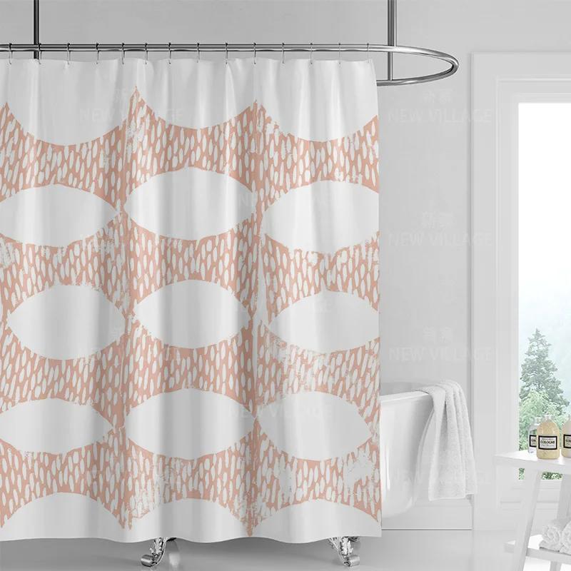 Abstract geometric graffiti shower curtain Nordic minimal wind waterproof fabric bathroom curtain shower curtain 180x200