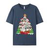 Christmas Pajama Maltese Tree Dog Xmas T Shirts Hip Hop Novelty Cotton Men Top Tshirts England Style