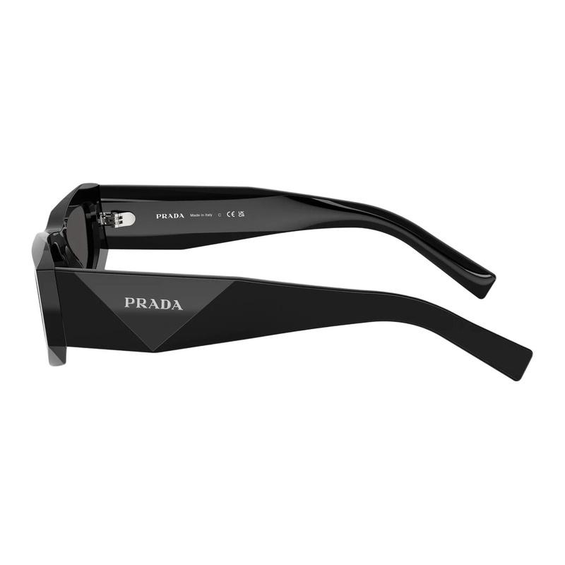 Prada Temple branding Acetate Irregular Sunglasses Men's Black Black 52mm basic packaging-glasses case + packaging box