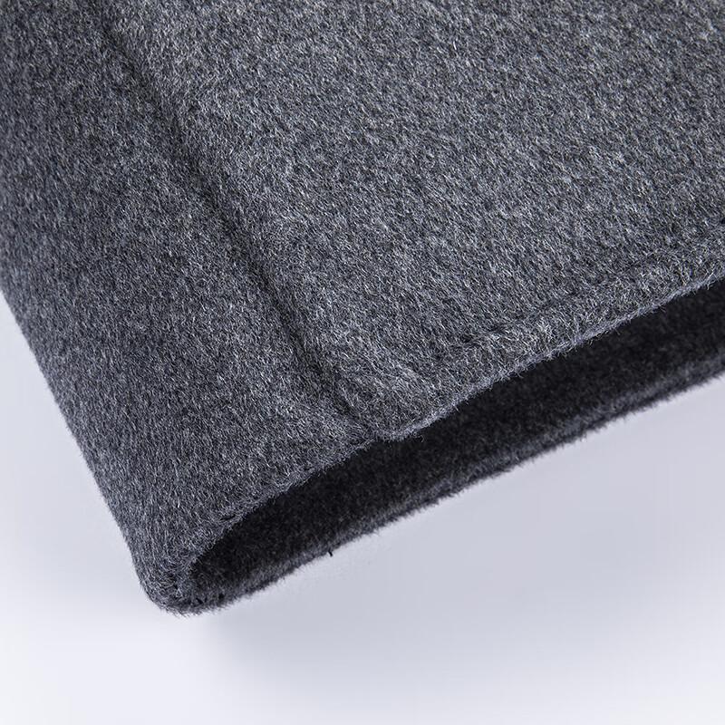 FAPAI Men's Double-Faced Wool Mid-Length Overcoat