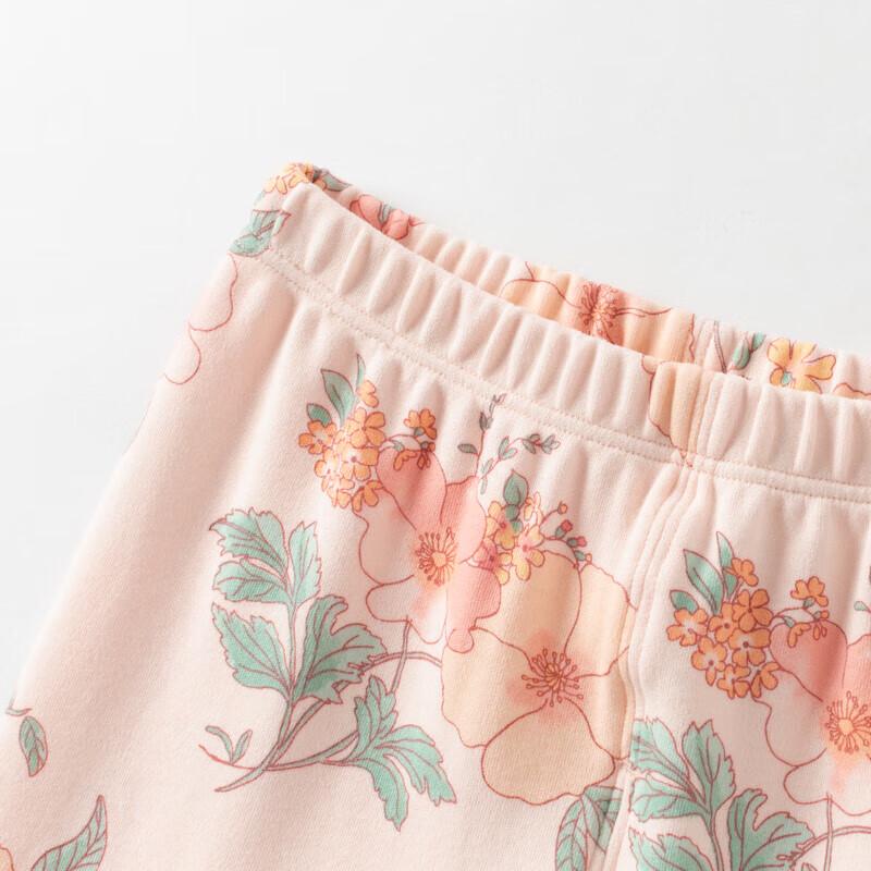 DAVE & BELLA Girls' Floral Print Long-Sleeved Pajama Set