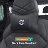 Skórzana poduszka pod kark na zagłówek fotelika samochodowego Dla Rdesign V60 V40 XC90 S60 C30 XC60 V50 V70 S90 Olestar AWD XC40 Akcesoria samochodowe